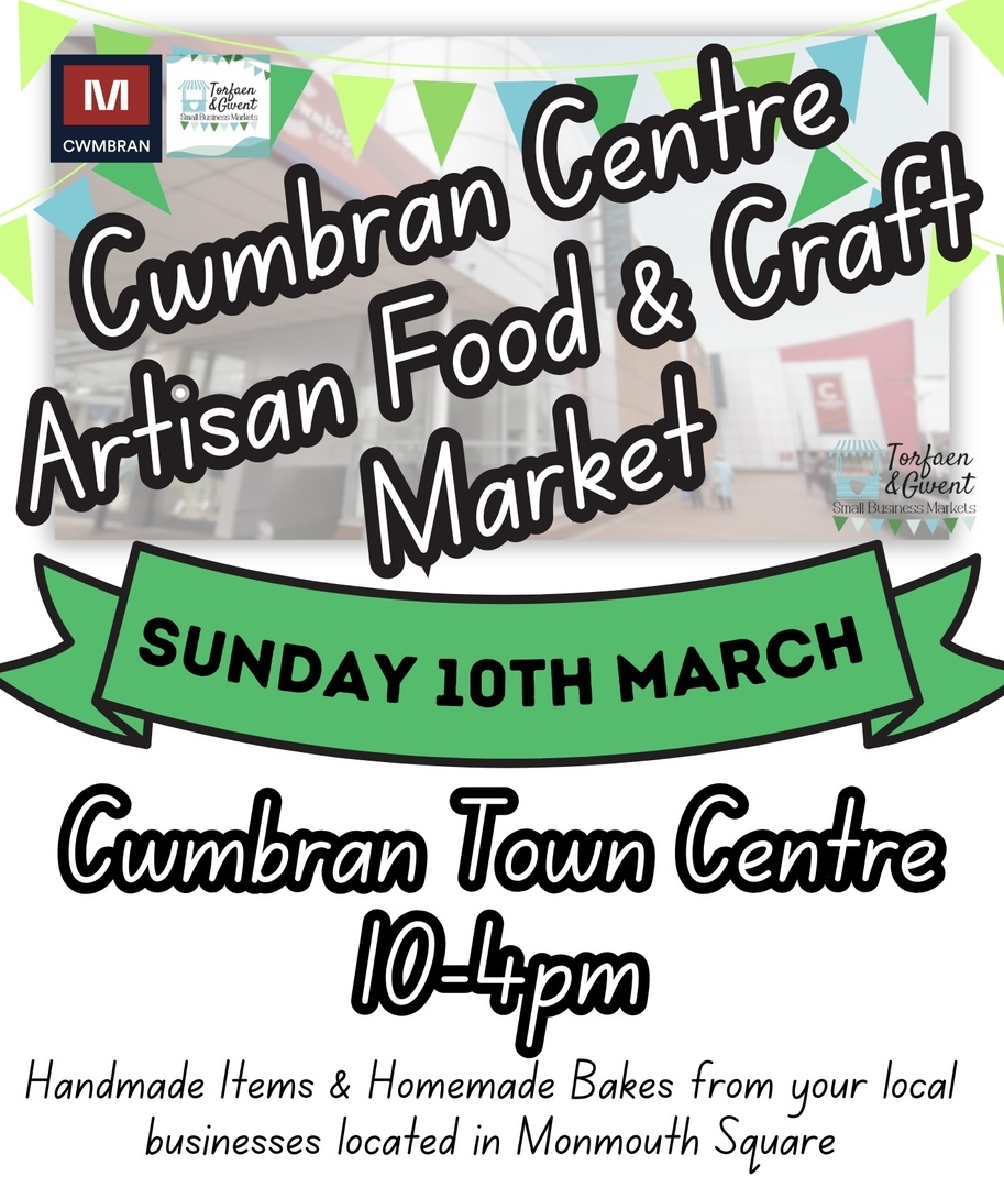 Cwmbran Centre Artisan Food and Craft Market, Cwmbran, Wales, United Kingdom