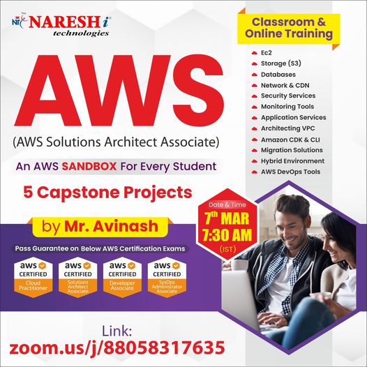 Best AWS Classroom Training  In Ameerpet - Nares, Hyderabad, Andhra Pradesh, India
