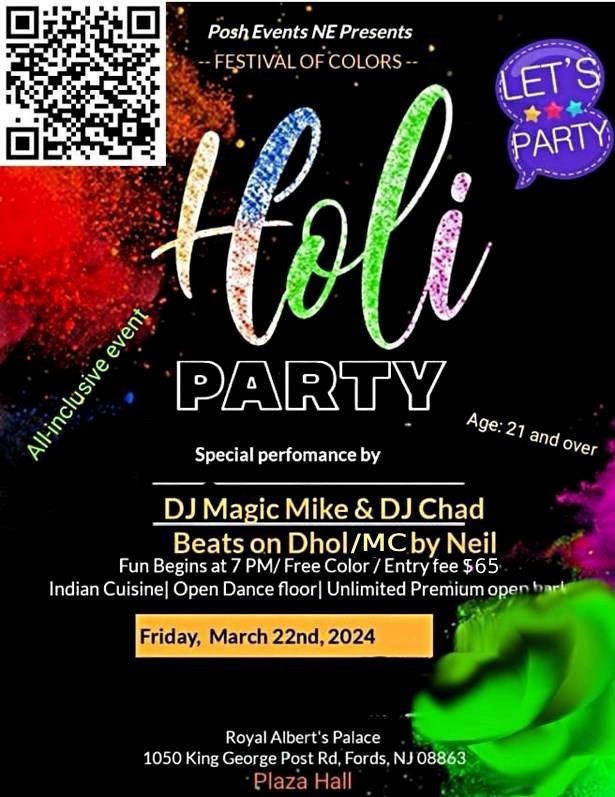 Holi Party 2024 in New Jersey, Cumberland, New Jersey, United States
