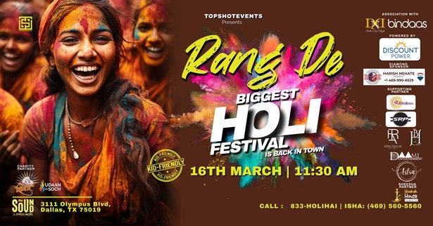 RANG DE - BIGGEST HOLI FESTIVAL 2024, Coppell, Texas, United States