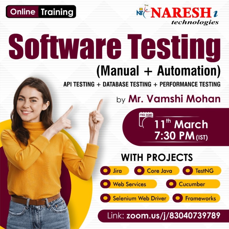 Software Testing Online Training Institute In Hyderabad 2024 | NareshIT, Online Event