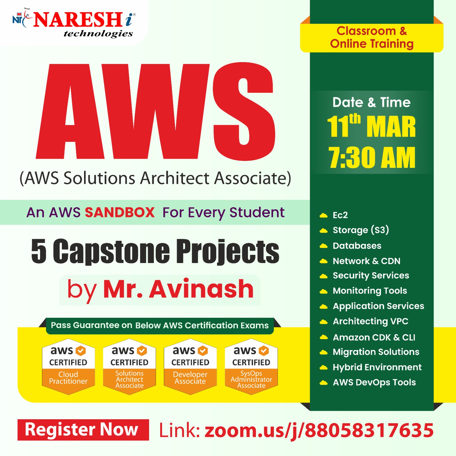 Free Demo On AWS by Mr. Avinash, Online Event