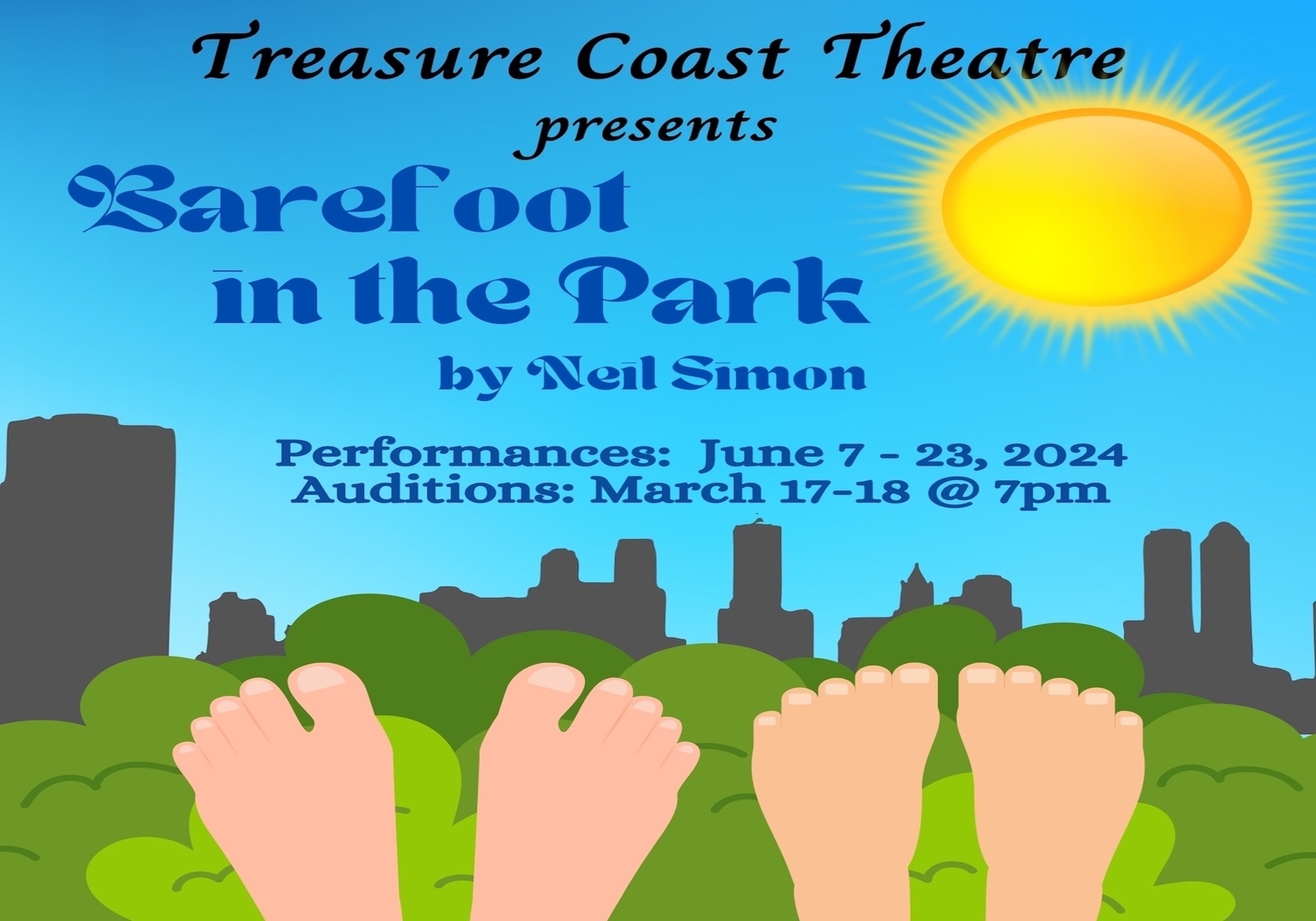 Treasure Coast Theatre holds auditions for the Neil Simon classic comedy, "Barefoot in the Park", Port St. Lucie, Florida, United States