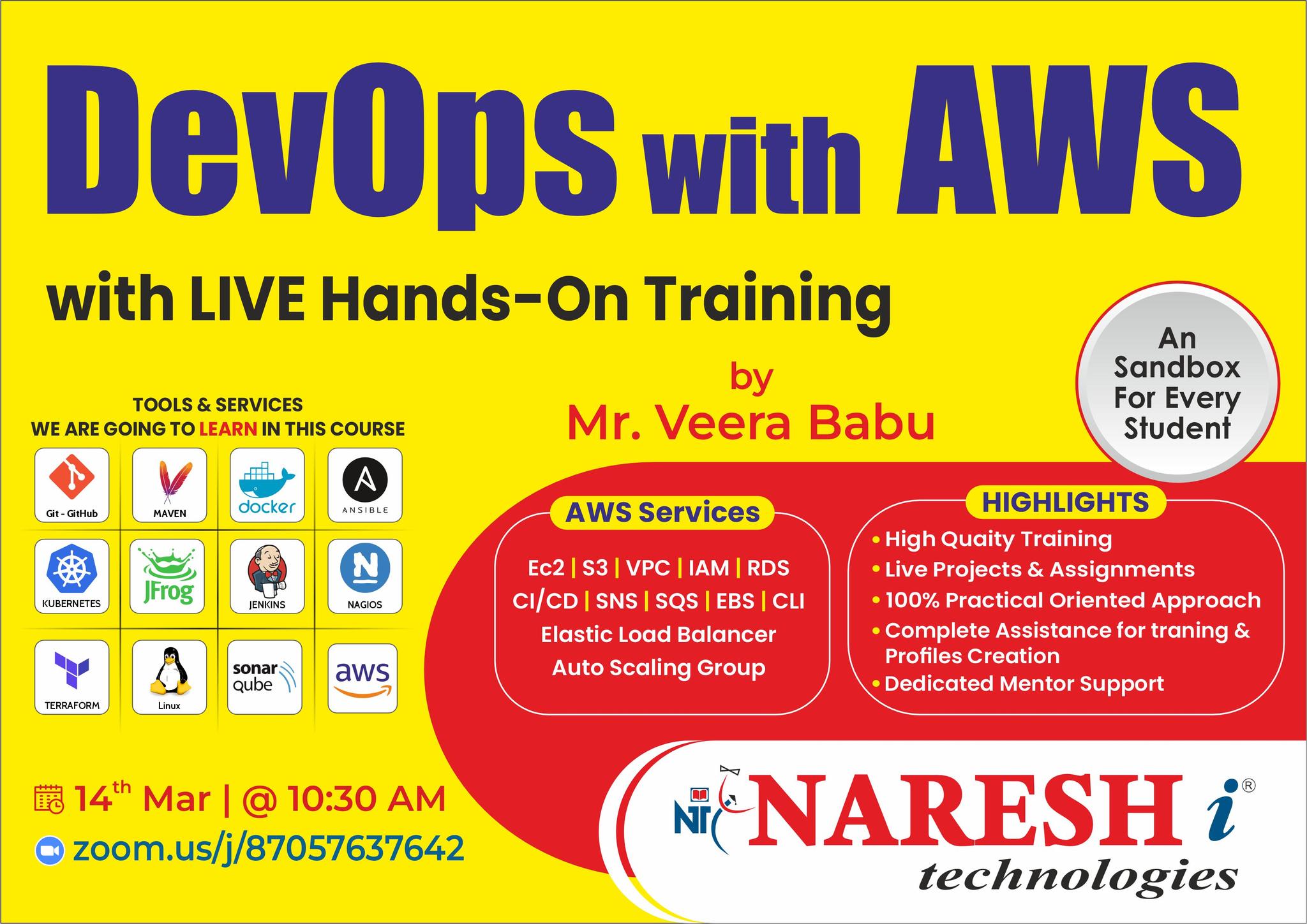 DEVOPS WITH AWS ONLINE FREE DEMO IN NARESHIT, Hyderabad, Telangana, India