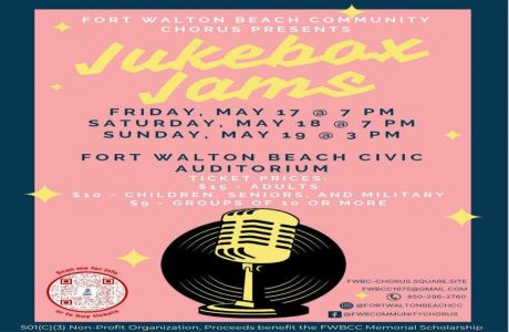 Ft Walton Beach Community Chorus presents Jukebox Jams at the Ft Walton Beach Civic Auditorium, Fort Walton Beach, Florida, United States