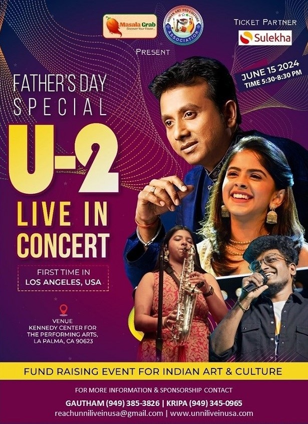 Unnikrishnan and Uthara Live in Concert USA Tour 2024, Lake, California, United States