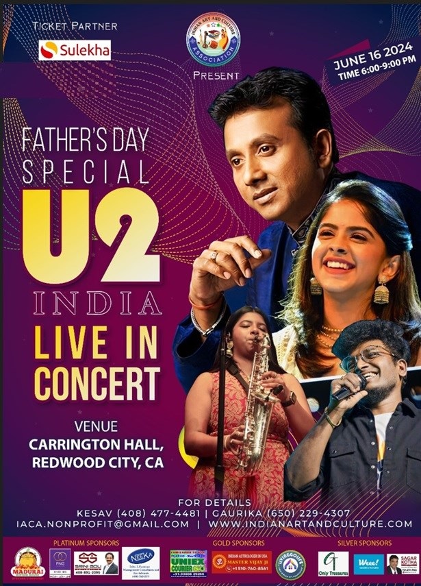 Father's day special Unnikrishnan and Uthara live in concert, Redwood City, California, United States