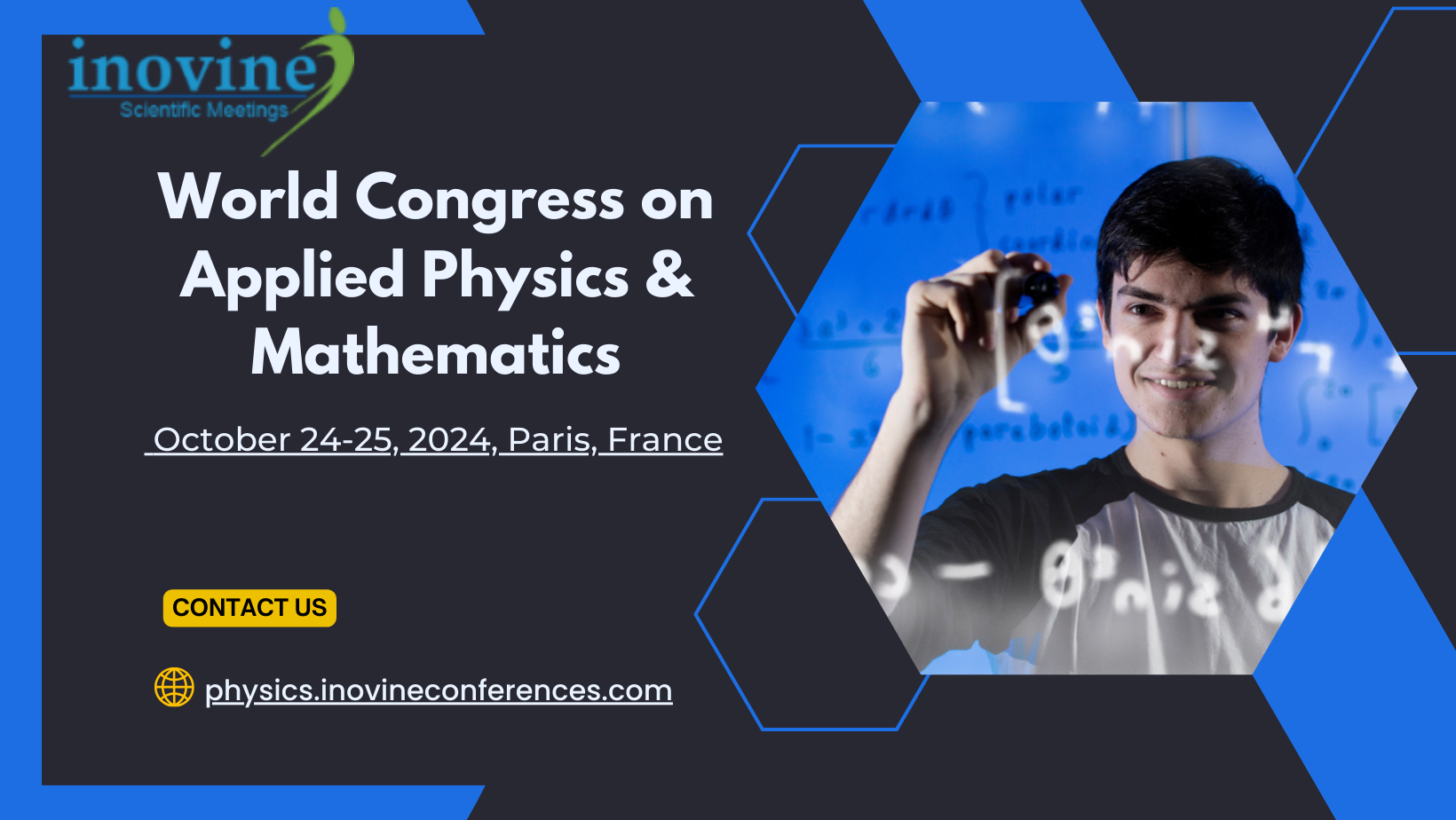 World Congress on Applied Physics & Mathematics, Paris, France