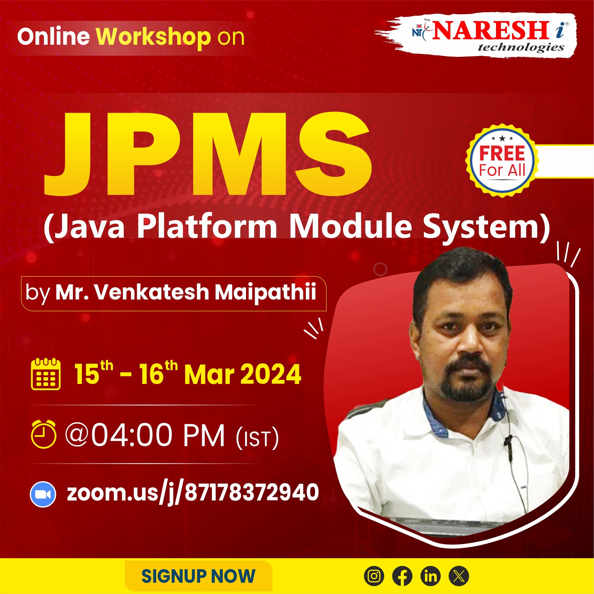 Java Online Workshop Training Institute In Hyderabad 2024 | NareshIT, Online Event
