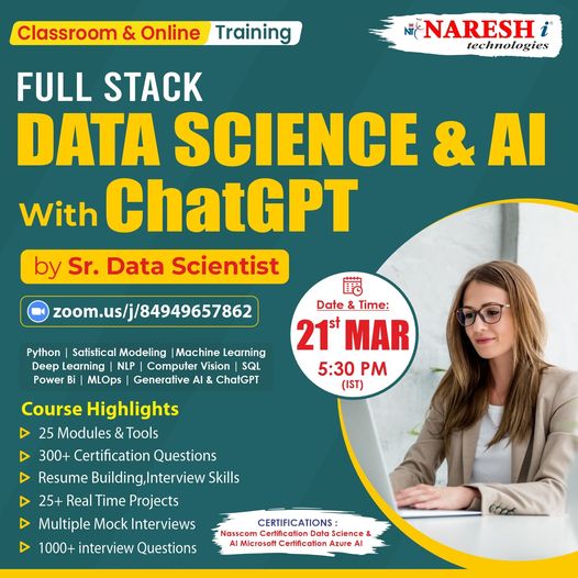 Free Demo On Full Stack Data Science & AI, Online Event