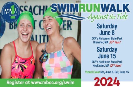 Statewide Against the Tide Athletic Event June 8th to Support Breast Cancer Prevention, Worcester, Massachusetts, United States