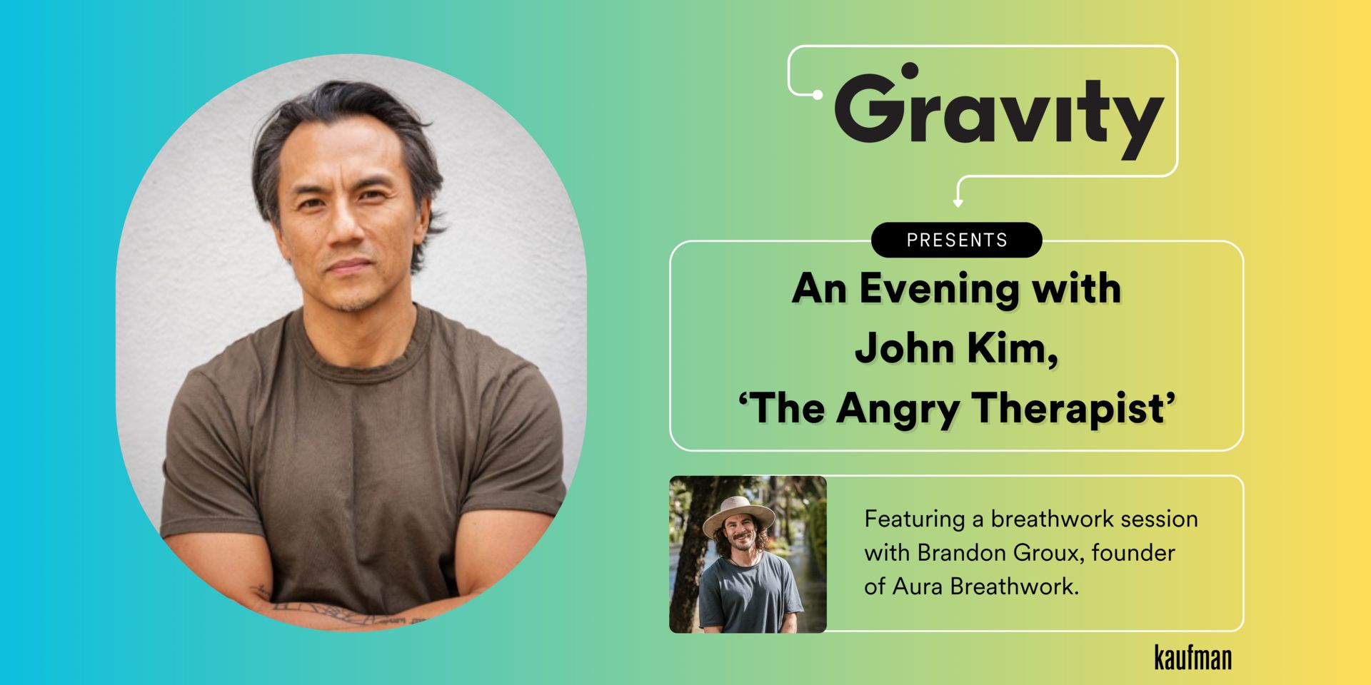 An Evening with John Kim, "The Angry Therapist", at Gravity, Columbus, Ohio, United States