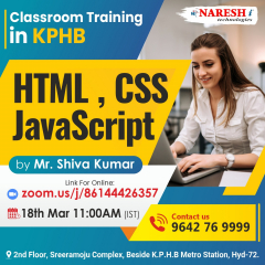 Best HTML | CSS | JAVASCRIPT Classroom Training  in KPHB - Naresh IT