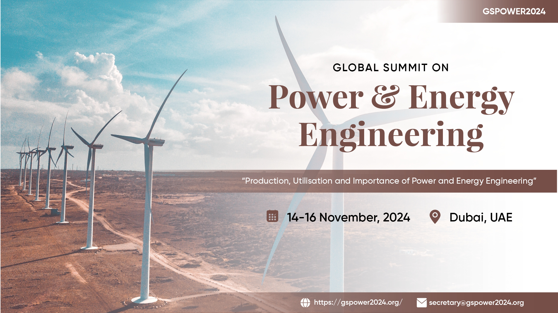 Global Summit on Power and Energy Engineering(GSPOWER2024), UAE, Dubai, United Arab Emirates