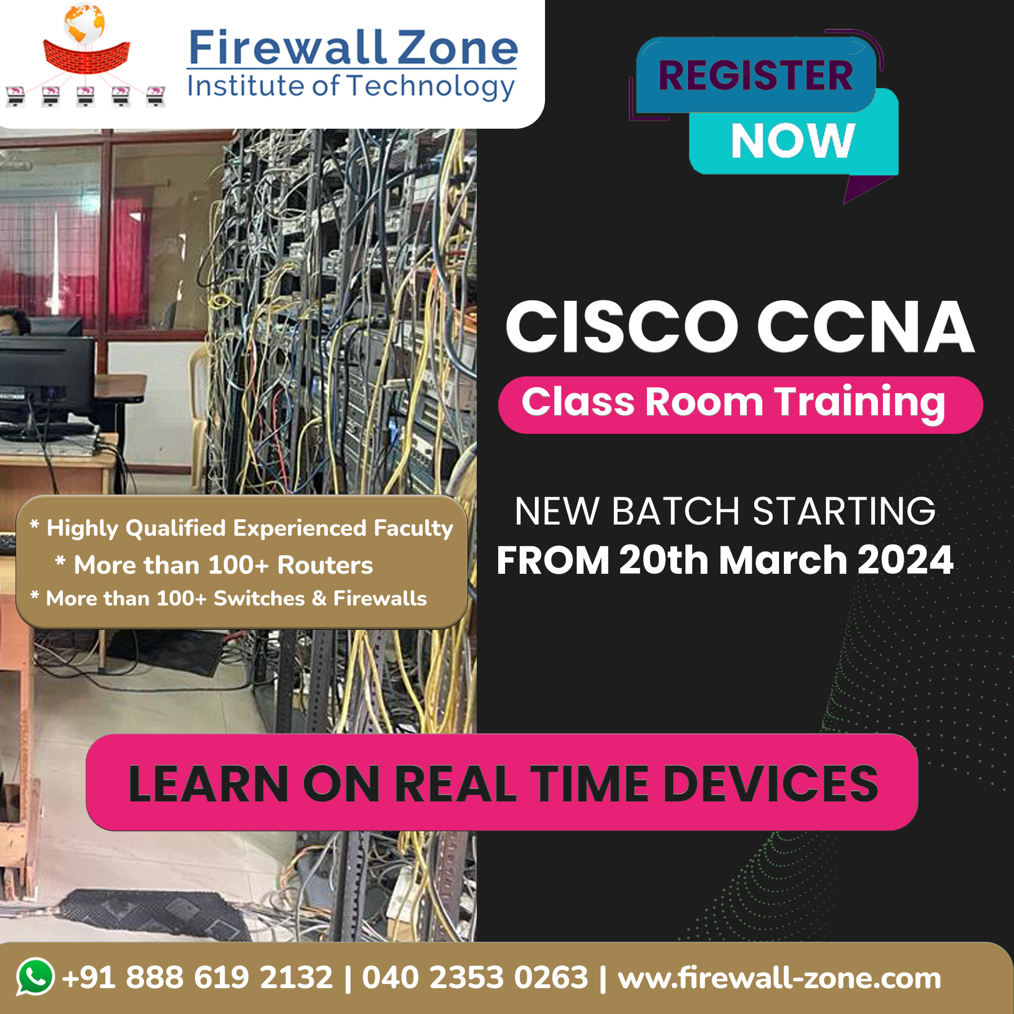Cisco CCNA Routing and Switching Training Program at Firewall-zone Institute of IT, Hyderabad, Telangana, India