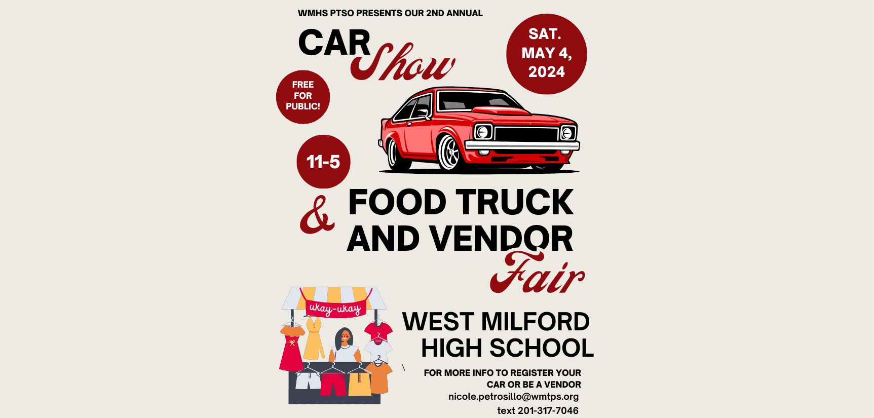 West Milford High School 2nd Annual Vendor Fair, Food Truck Festival, and Car Show, West Milford, New Jersey, United States