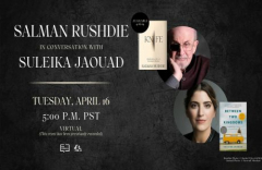 Salman Rushdie In Conversation With Suleika Jaouad -- ONLINE