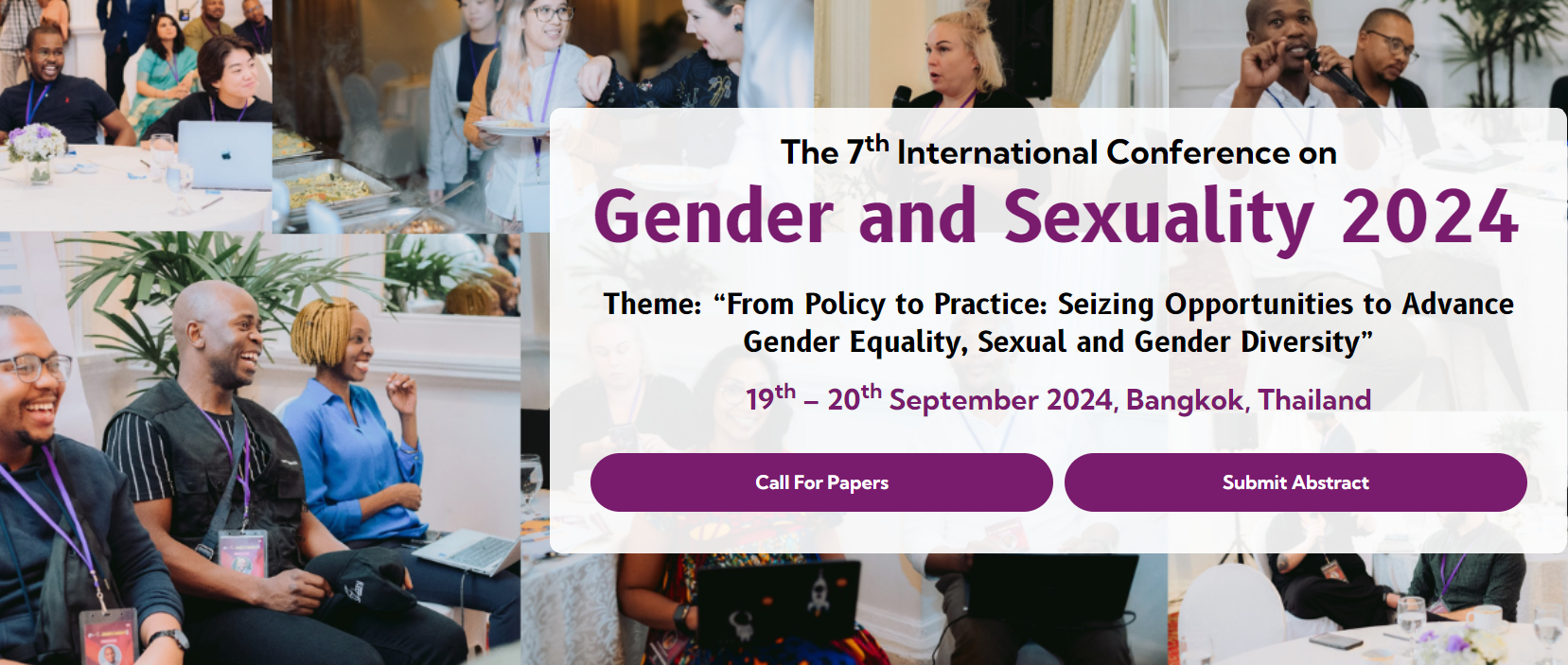 The 7th International Conference on Gender and Sexuality 2024, Bangkok, Thailand,Bangkok,Thailand