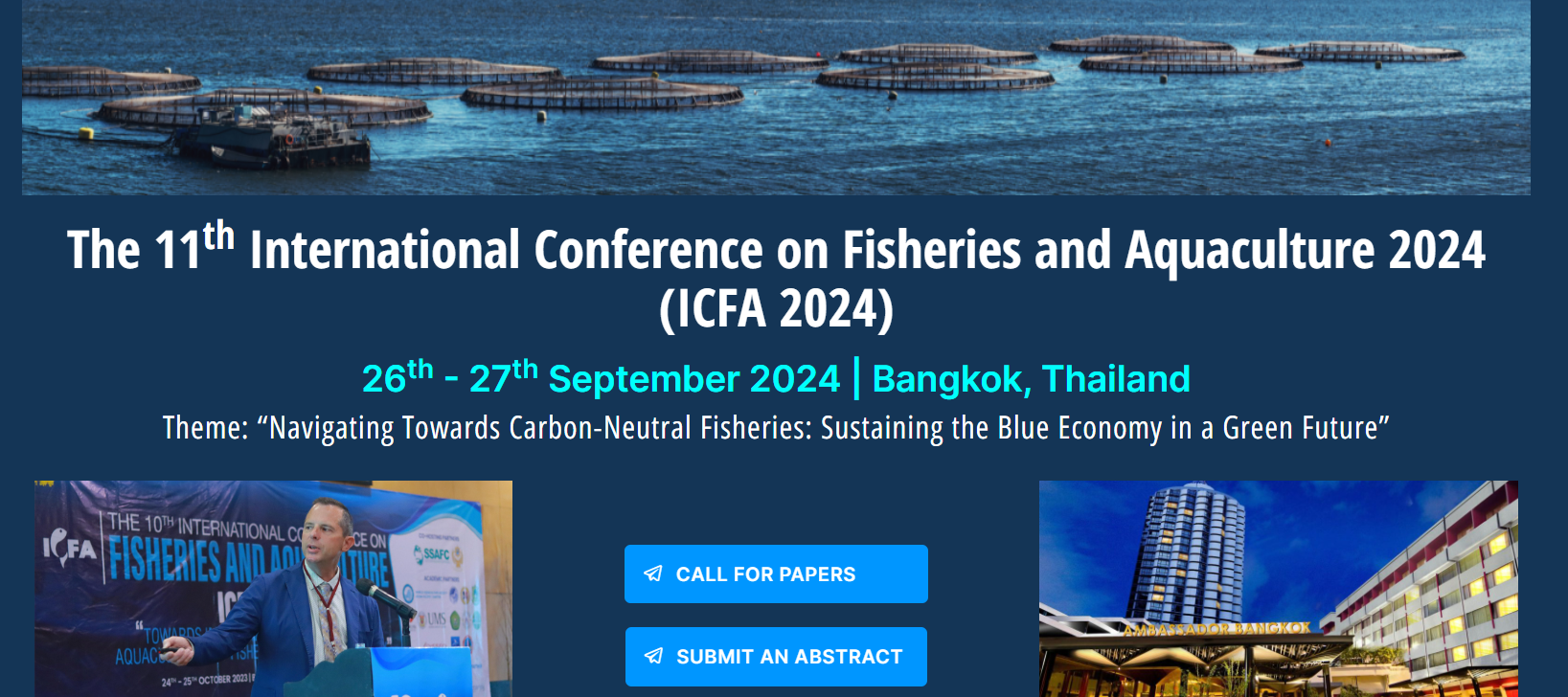 The 11th International Conference on Fisheries and Aquaculture 2024 (ICFA 2024), Bangkok, Thailand,Bangkok,Thailand