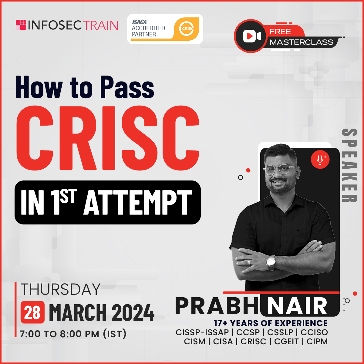 Free session for How to Pass ISACA CRISC in first Attempt, Online Event
