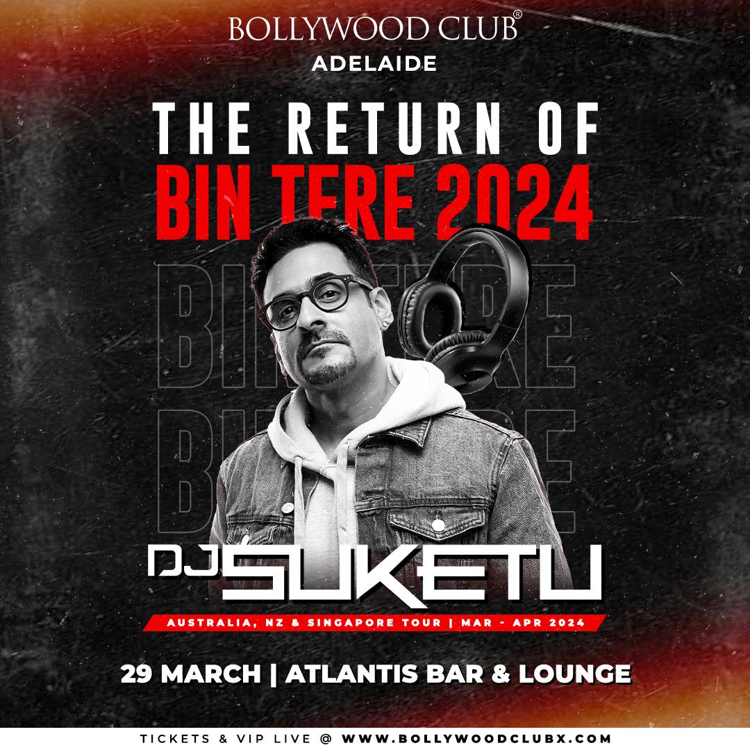 Bollywood Club - India's Favourite DJ Suketu at Atlantis Bar and Lounge, Adelaide, Adelaide, South Australia, Australia