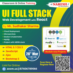UI FULL STACK Web Development Online Training NareshIT