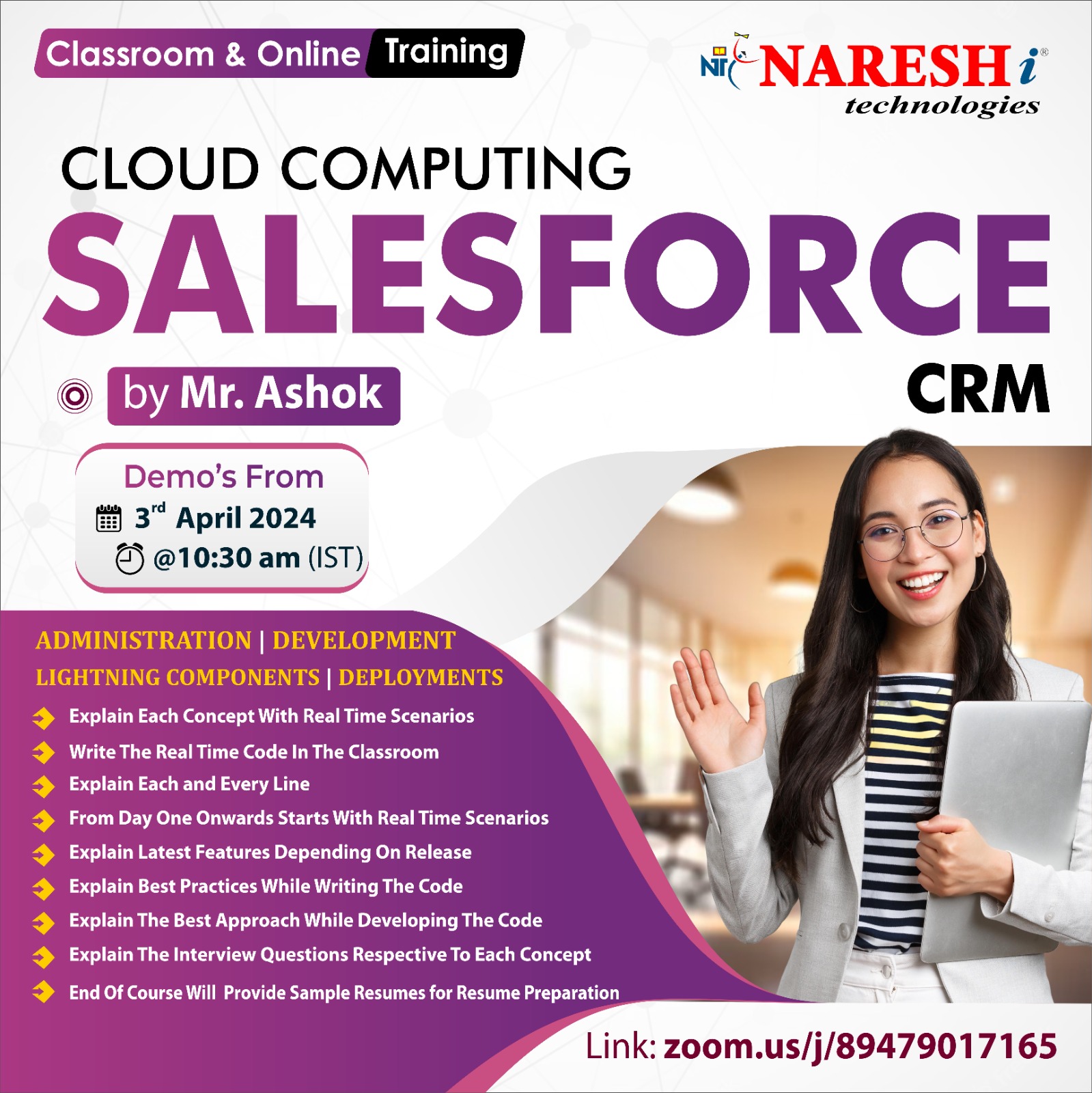 Best Salesforce Course Online Training Institute In Hyderabad 2024 | NareshIT, Online Event