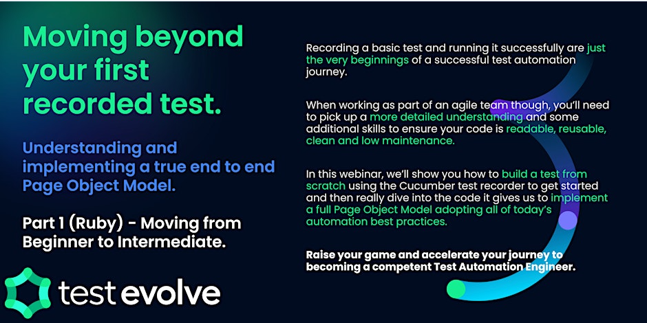 Moving beyond your first recorded test, Online Event