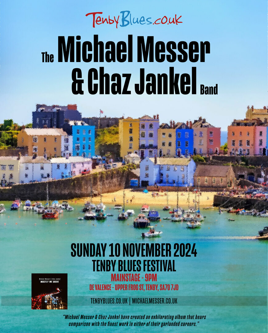 Michael Messer and Chaz Jankel at Tenby Blues Festival, Tenby, Wales, United Kingdom