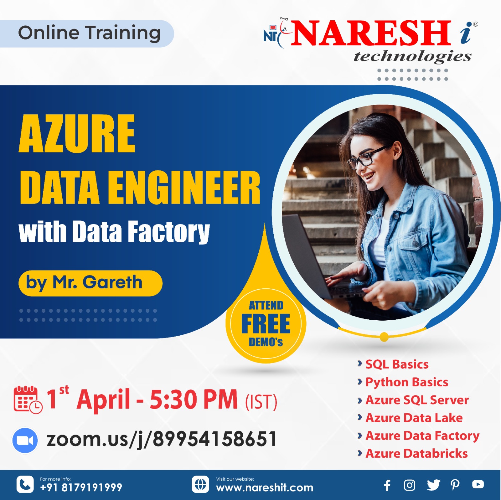 No1 Azure Data Engineer Course Online Training Institute In Hyderabad 2024 | NareshIT, Online Event