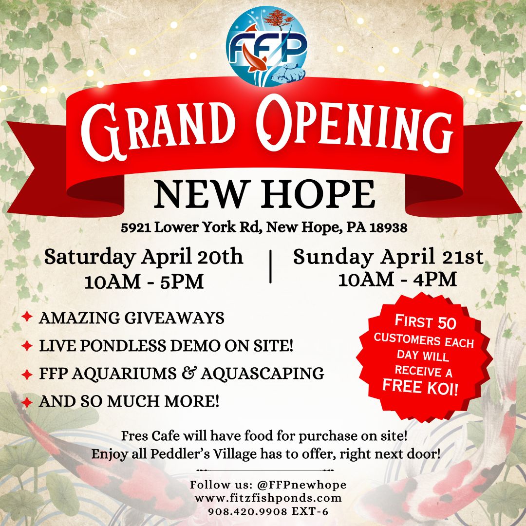 Fitz's Fish Ponds and FFP Aquariums and Aquascaping New Hope Grand Opening, New Hope, Pennsylvania, United States
