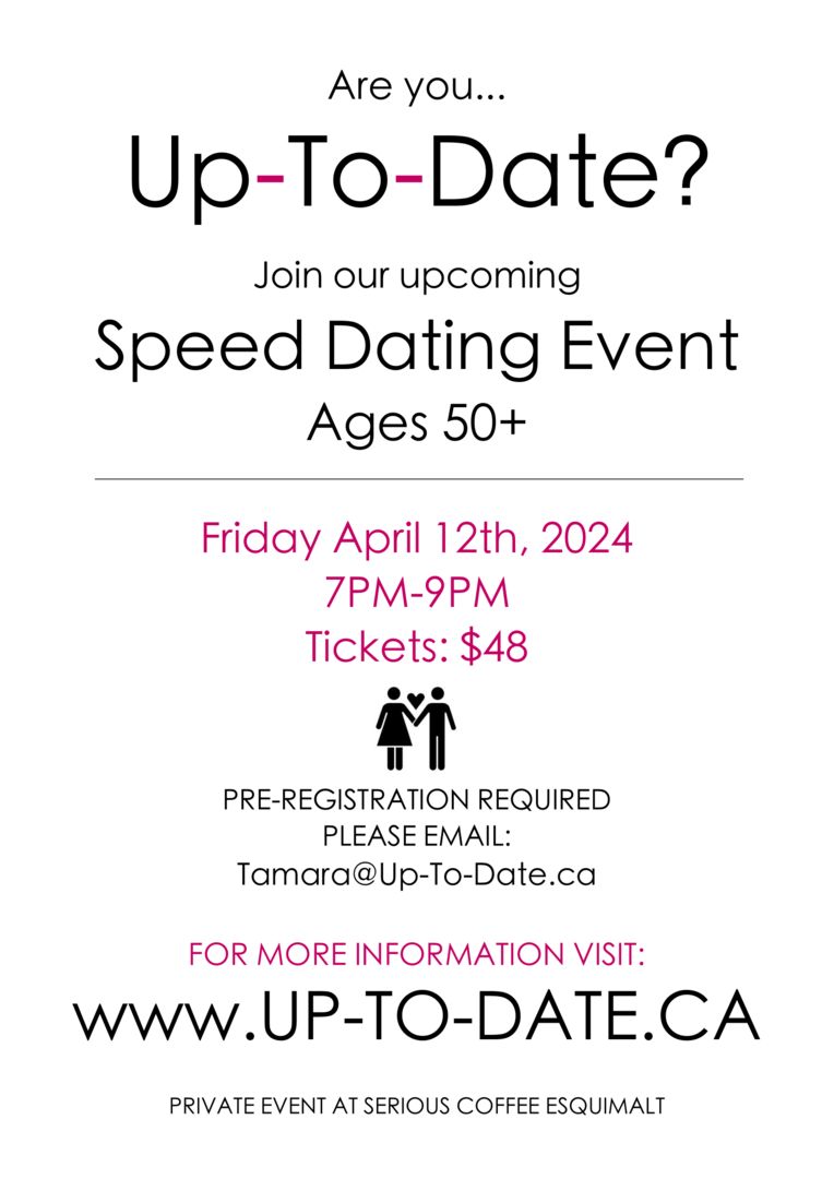 Up-To-Date Speed Dating Event, Victoria, British Columbia, Canada
