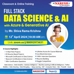 Data Science free demo Online Training In NareshIT
