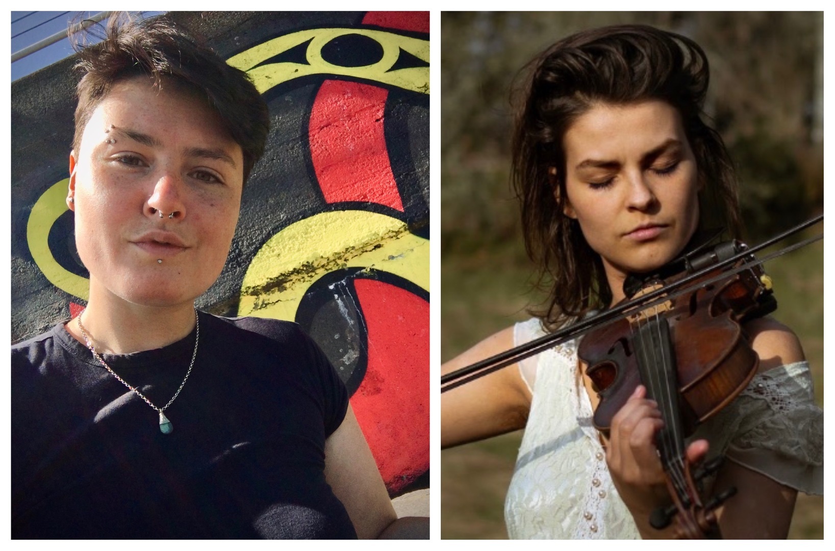 Folk Songs and Fiddle Tunes with Q Brooke Bachand and Finley Rose, Victoria, British Columbia, Canada