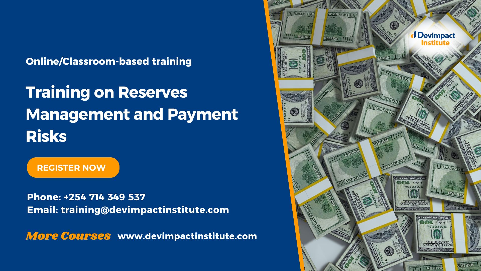 Training on Reserves Management and Payment Risks, Devimpact Institute, Nairobi, Kenya