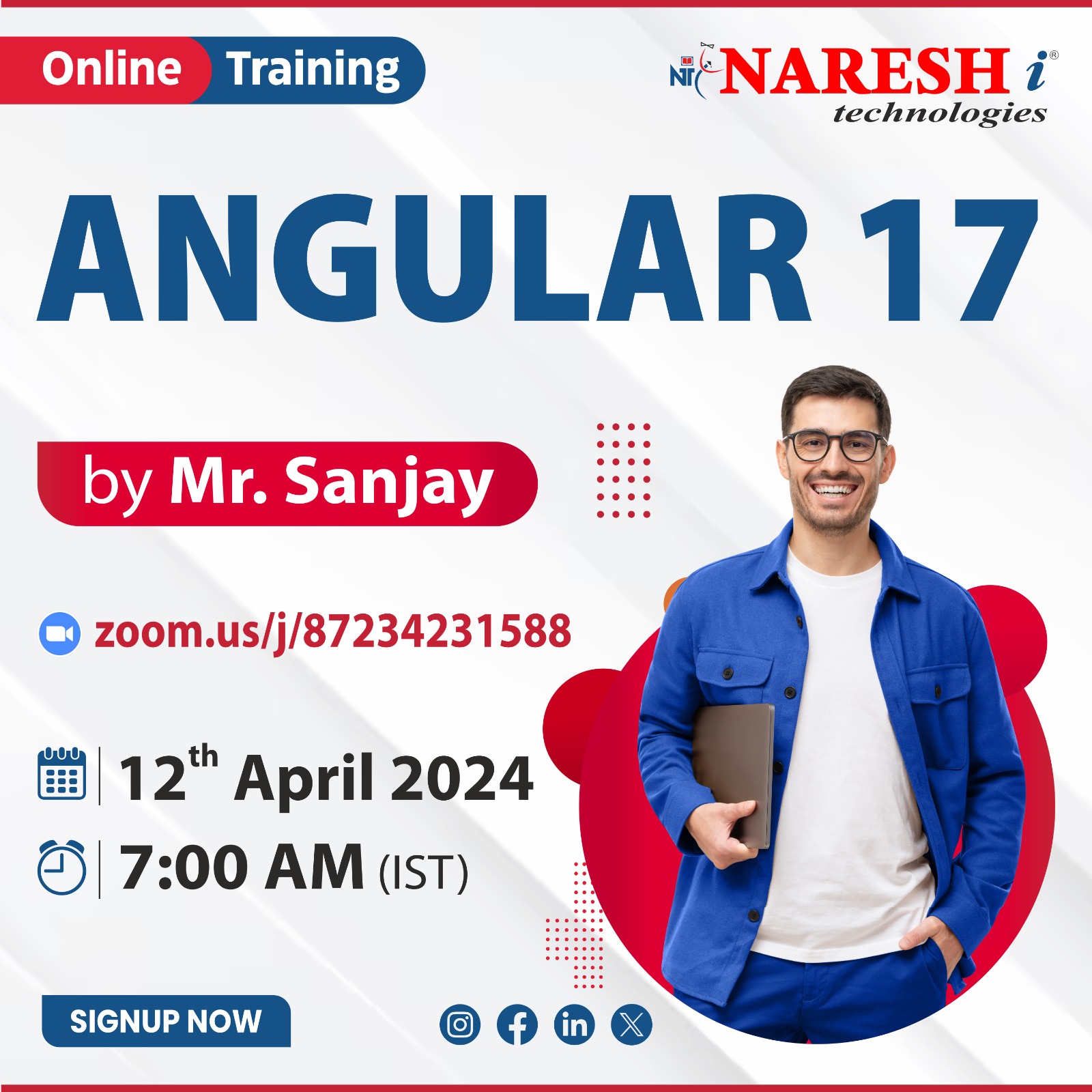 Best Angular 17 Classroom & Online training - Naresh IT, Online Event