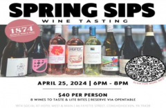 Spring Sips Wine Tasting at 1874 Social