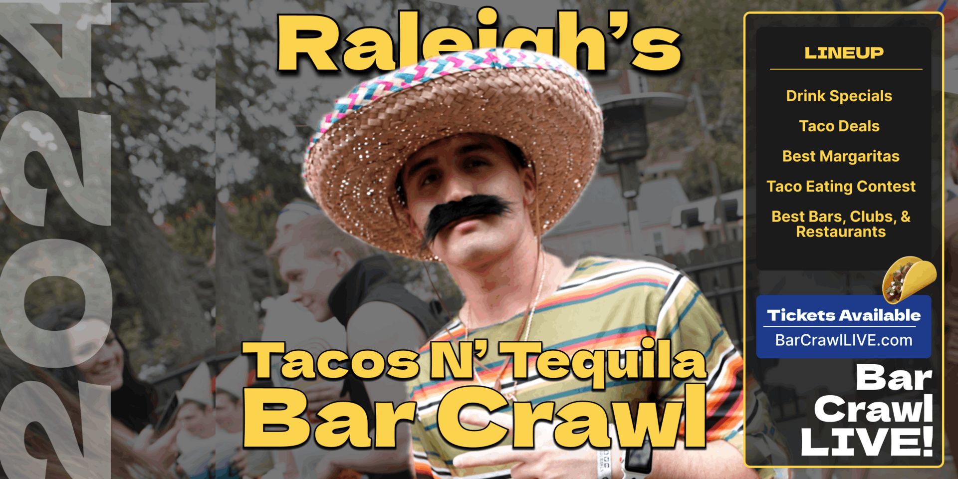 Official Tacos N Tequila Bar Crawl Raleigh Cinco De Mayo Bar Crawl LIVE, Raleigh, North Carolina, United States