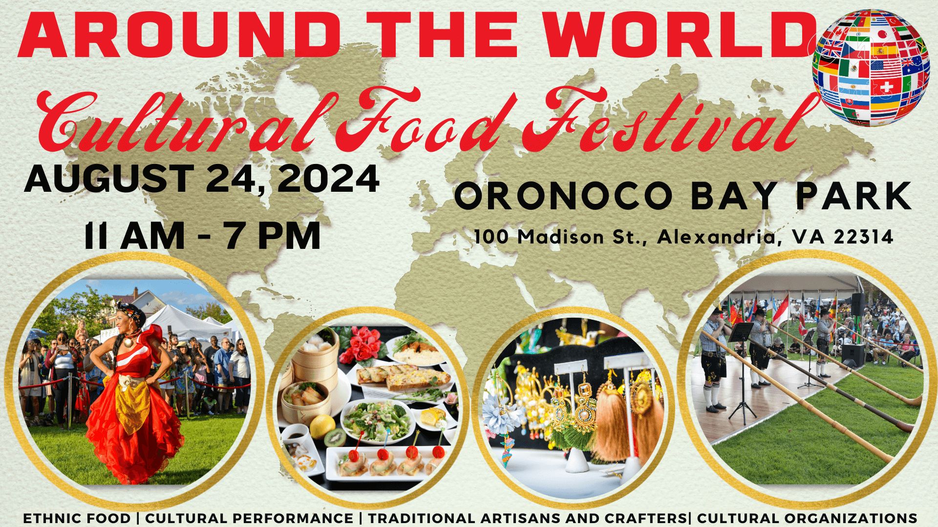 2024 Around The World Cultural Food Festival, Alexandria, Virginia, United States