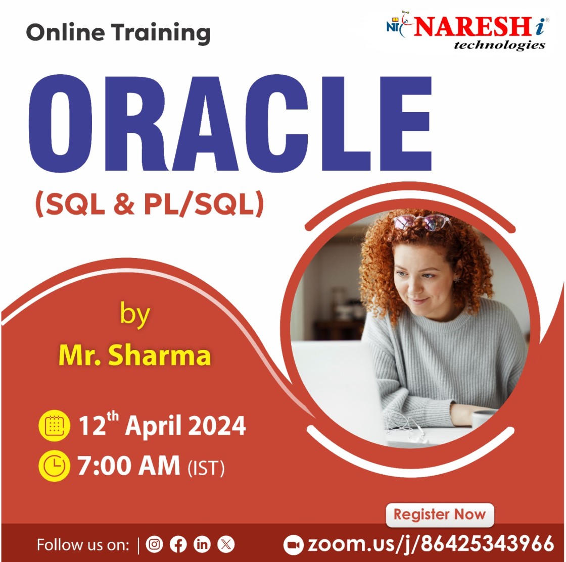 Best Oracle Course Online Training Institute In Hyderabad 2024 | NarshIT, Online Event