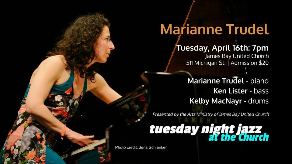 Celebrated Montreal pianist and composer Marianne Trudel featuring Ken Lister and Kelby MacNayr, Victoria, British Columbia, Canada