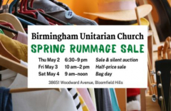 Birmingham Unitarian Church Spring Rummage Sale