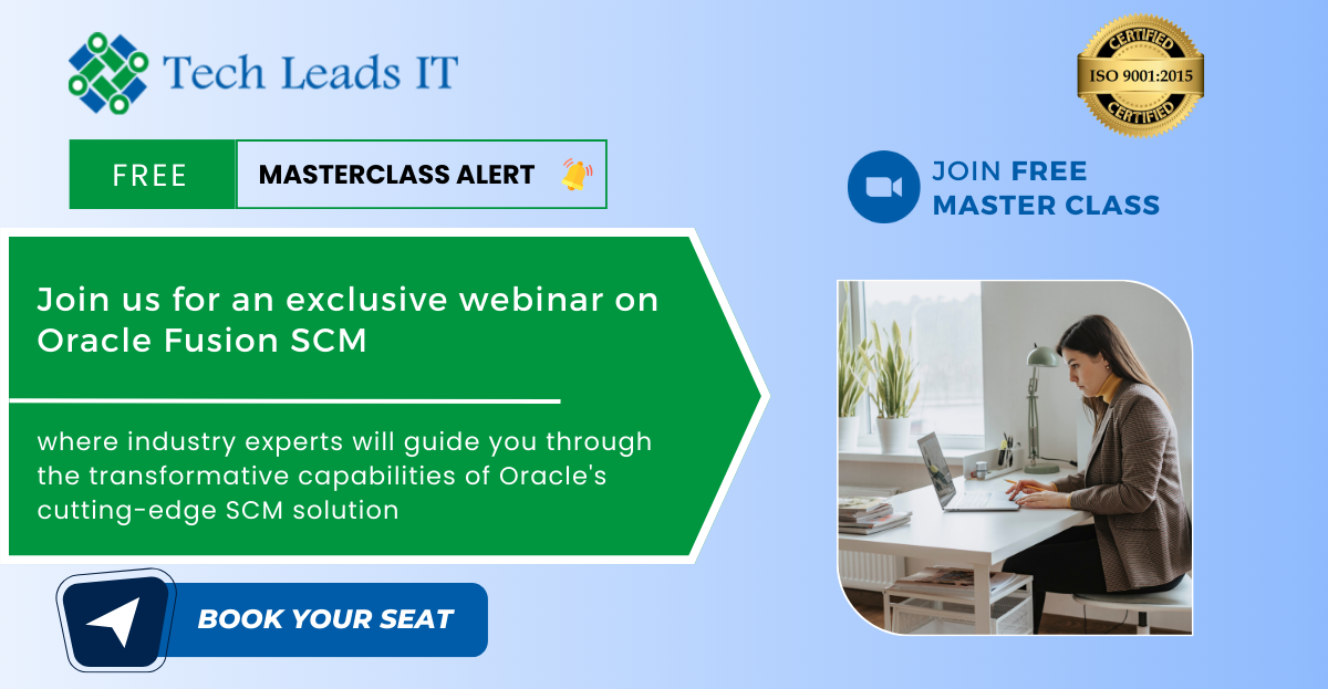 Oracle Fusion SCM Unveiled: Free Master Class on SCM, Online Event