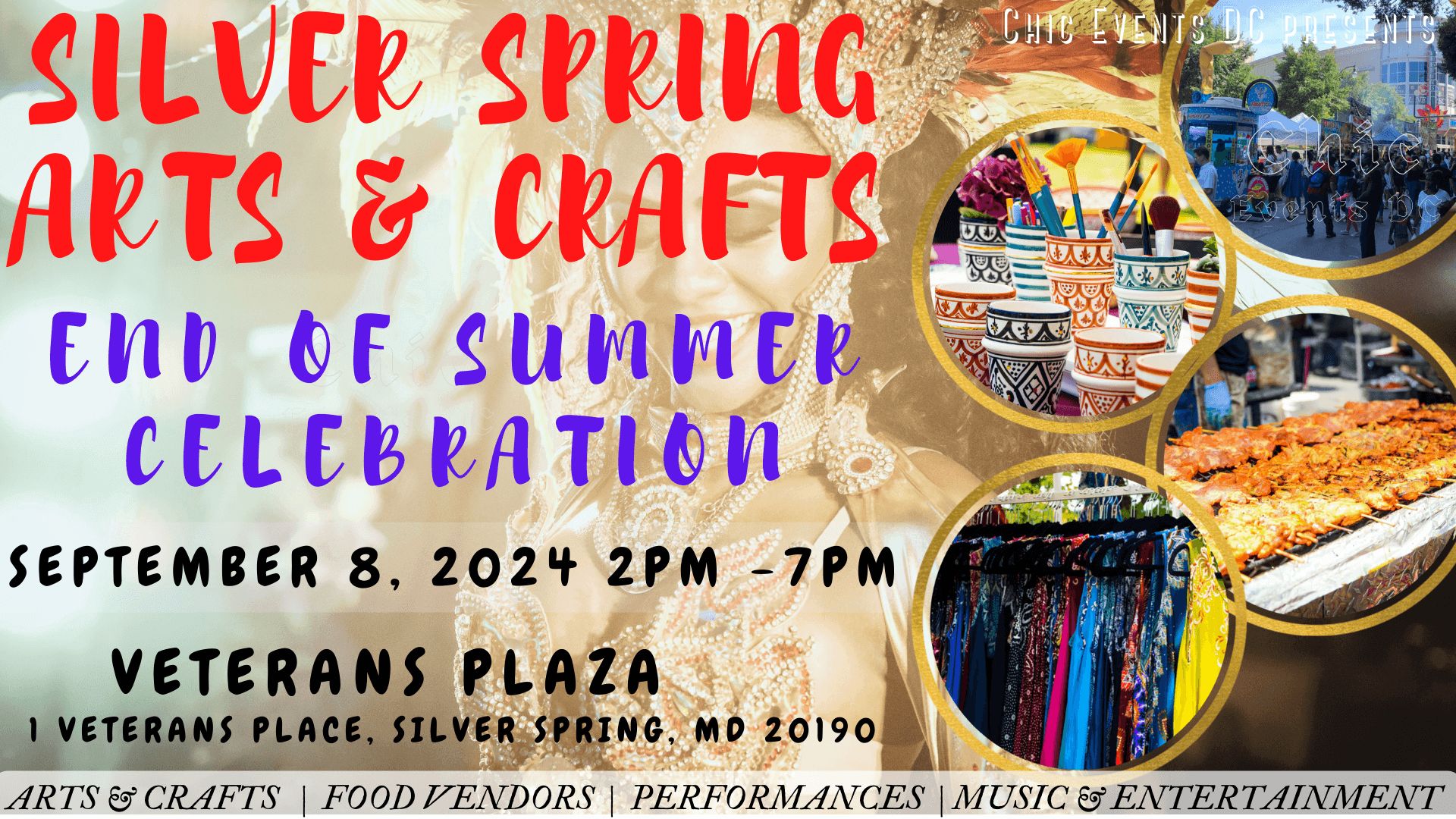 Silver Spring Arts and Crafts End Of Summer Celebration @ Veterans Plaza, Silver Spring, Maryland, United States