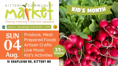 Kittery Community Market | Sunday, Aug 4 | 10-2 PM