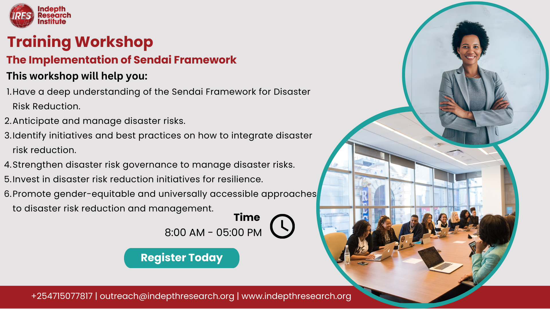 The Implementation of Sendai Framework Workshop, Nairobi, Kenya