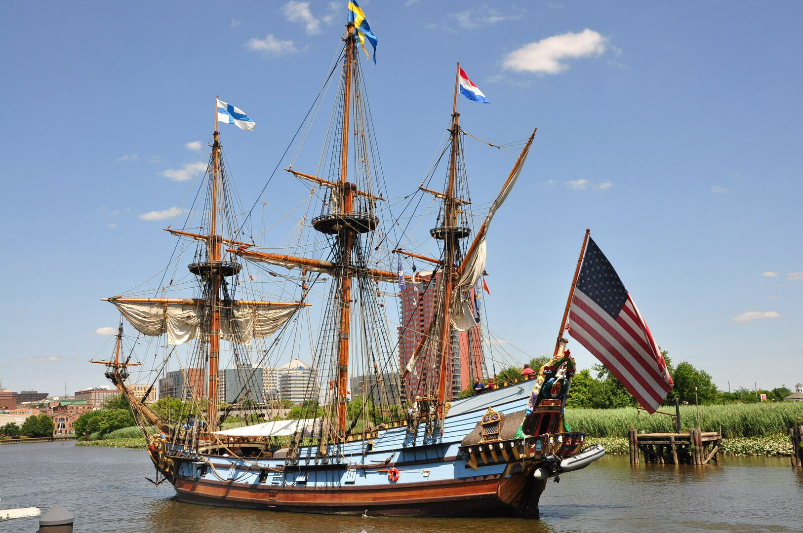 Tall Ship Sails on KALMAR NYCKEL, Wilmington, Delaware, United States