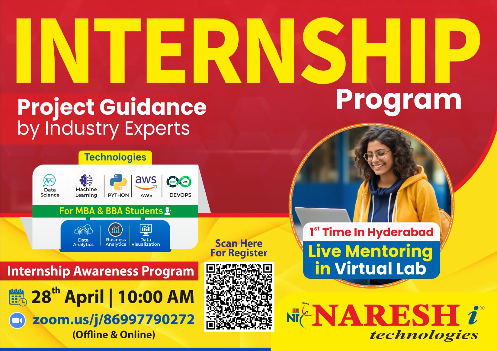 Free Internship Awareness Program in Naresh I Technologies, Online Event