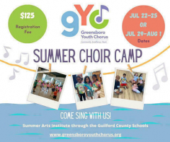 Summer Choir Camp - Greensboro Youth Chorus - Week 2