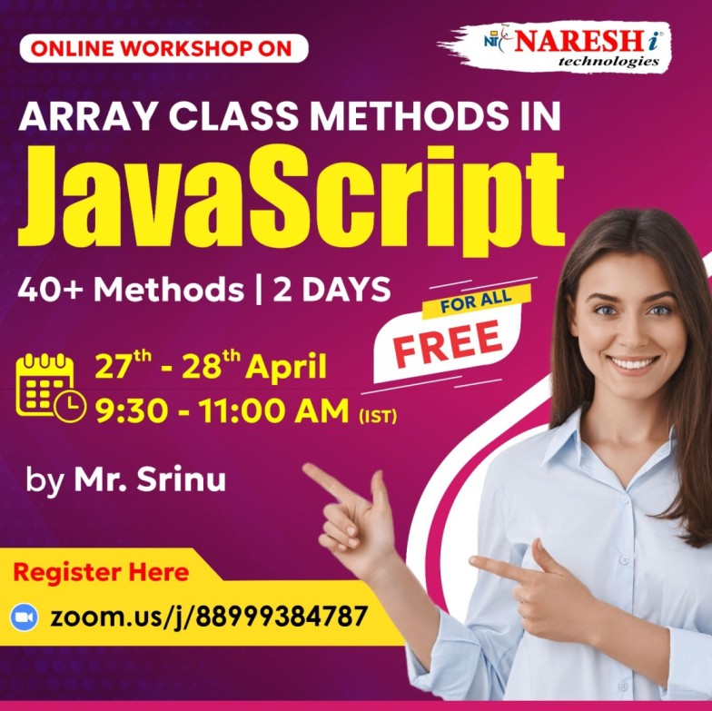 Best JavaScript Online Workshop Training Institute In Hyderabad 2024 | NareshIT, Online Event